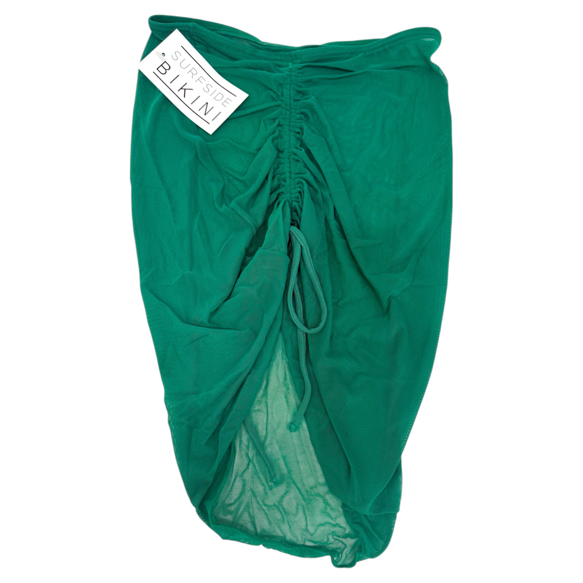 Emerald Green mesh skirt Cover Up
