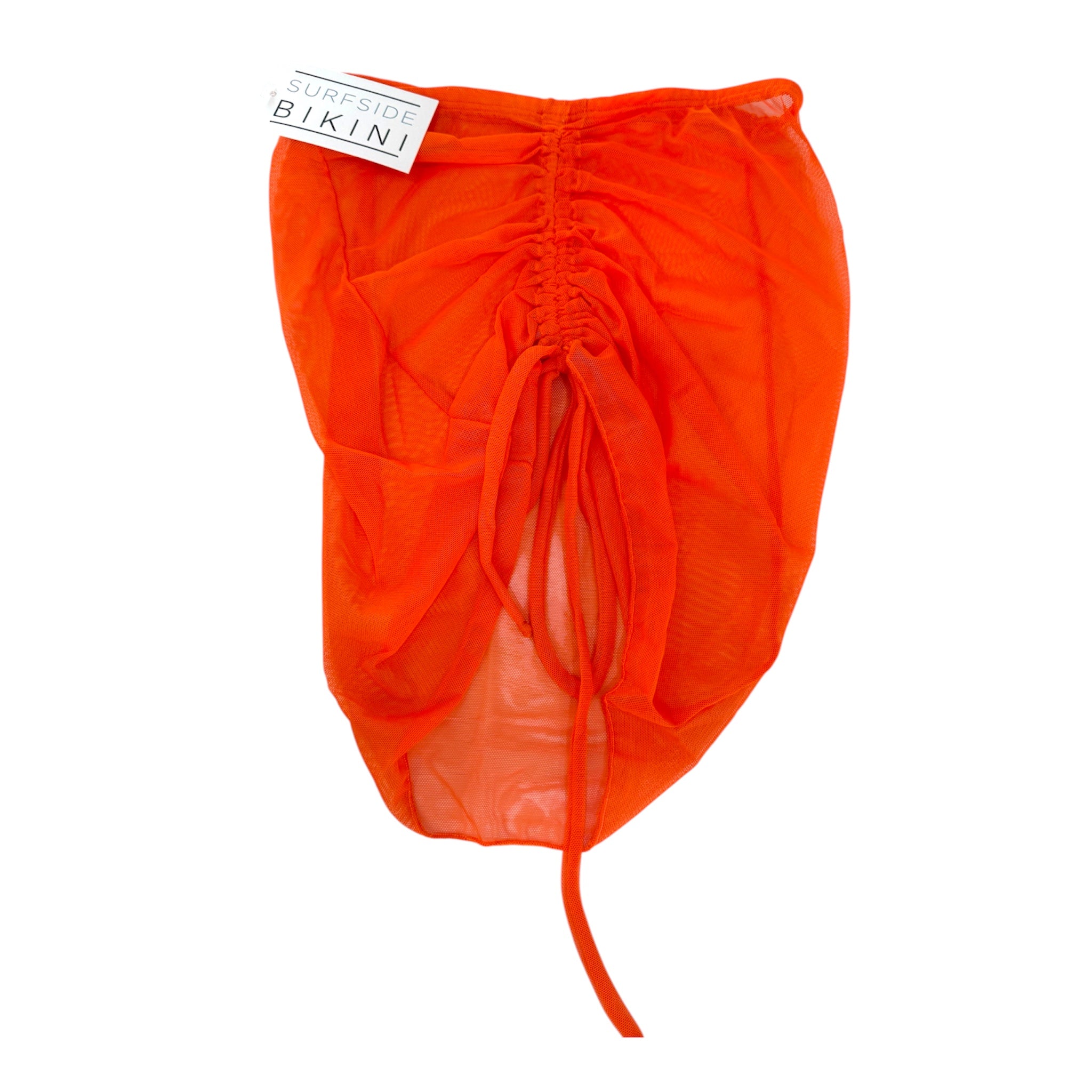Orange Mesh skirt Cover Up