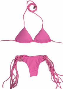 Bubble Gum Pink Stringy Side Tie Bottom