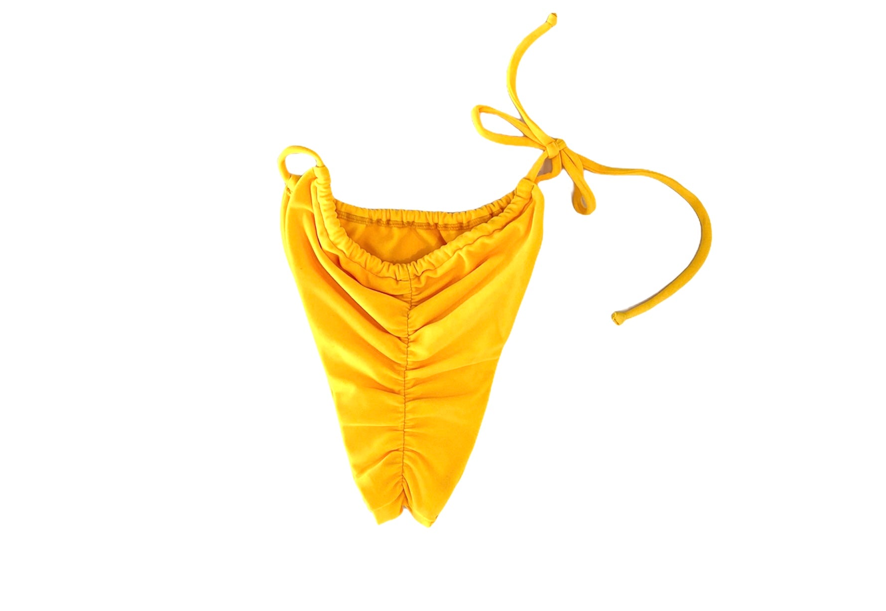 One Side Tie Bottom in Bright Yellow